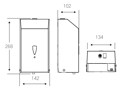 1000ml Stainless Steel Wall-Mounted Sensor Liquid Automatic Soap Dispenser