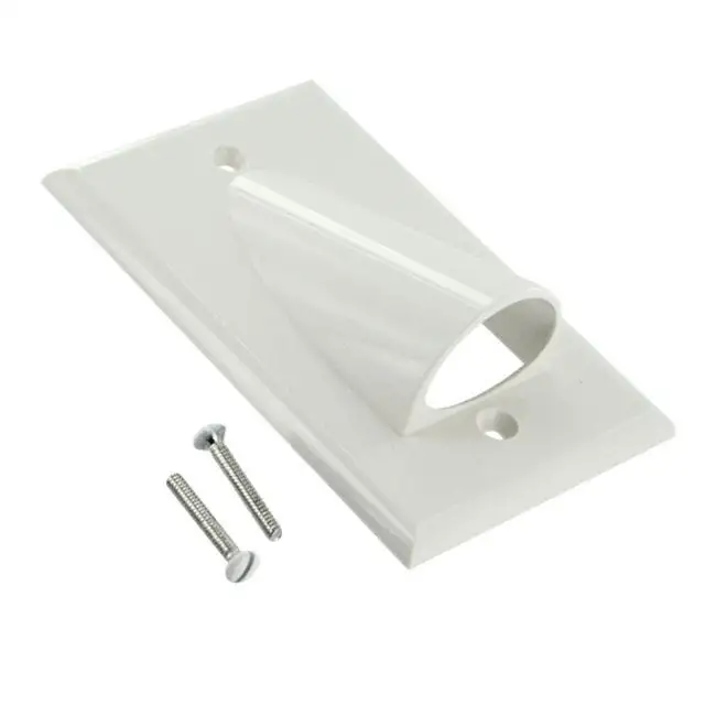 Flush Wall Plate with Brushed Entry for Cables