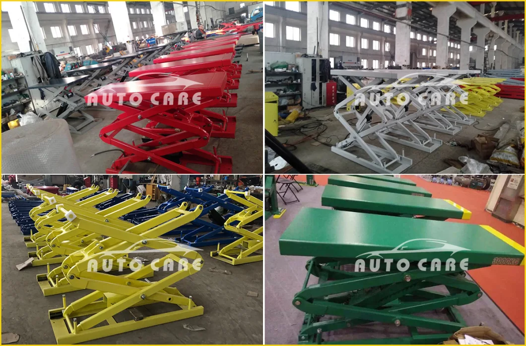 Ce Certified 3t Flush Mounted Inground Scissor Car Lift System